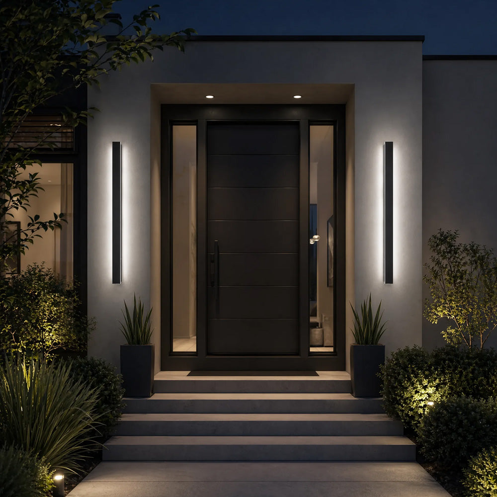 Modern Minimalist Waterproof Outdoor Linear Wall Lamp for Porch