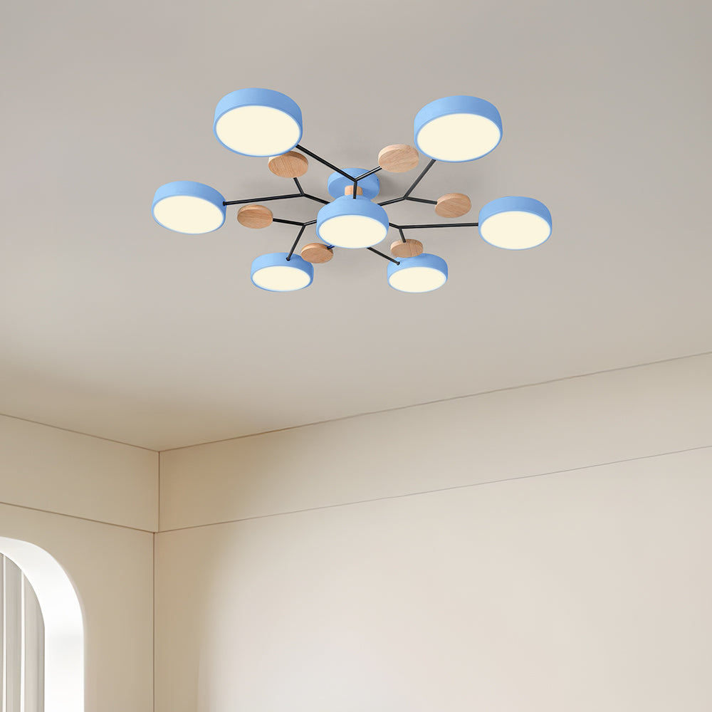 Minimalist LED Semi-Flush Ceiling Lights for Living Room