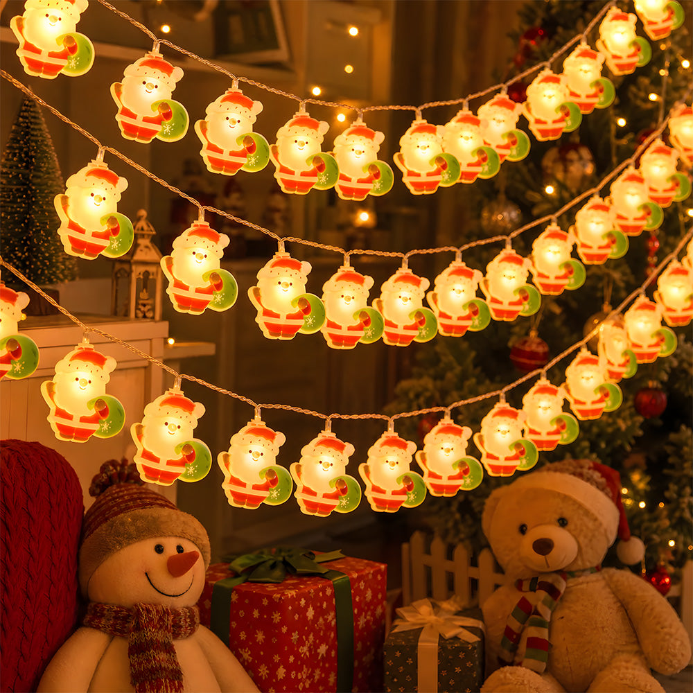 Santa Claus Christmas Tree Snowman Decorative String Lights