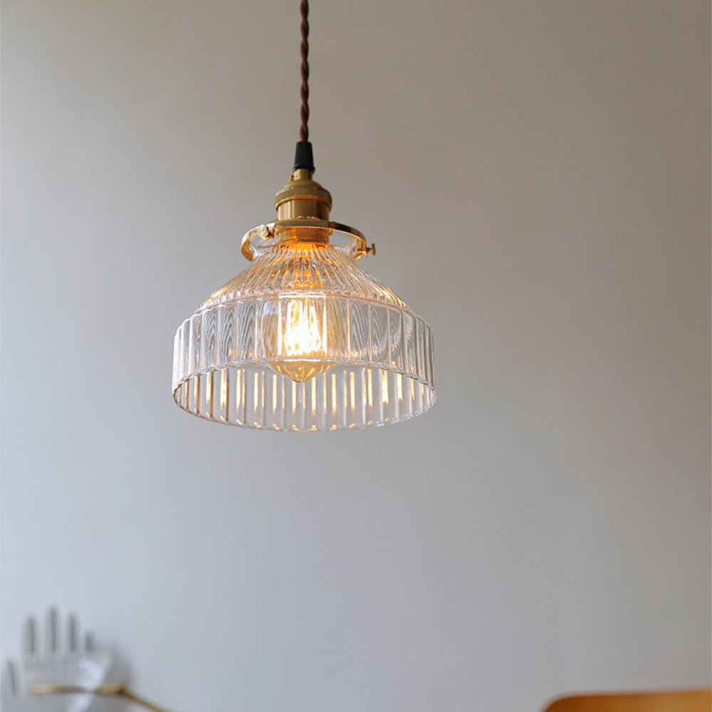 Vintage Transparent Glass Dining Room Pendant Lights