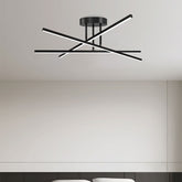 Industrial Minimalist Living Room Semi Flush LED Ceiling Light