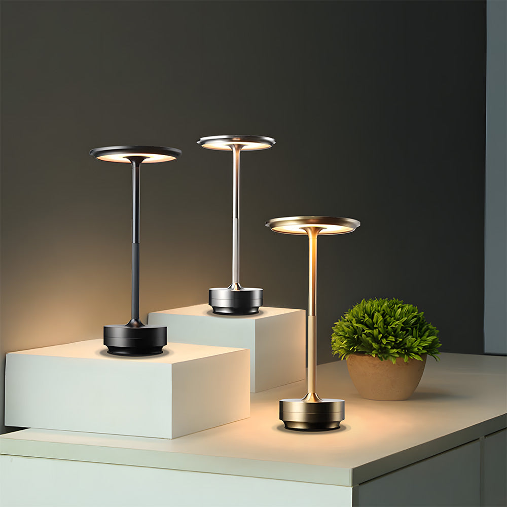 Flying Saucer Aluminium Rechargeable Table Lamp for Bedroom Kitchen