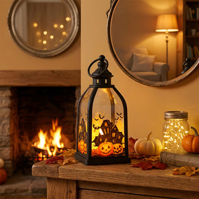 Indoor Decor Witch Bat LED Halloween Table Lamp for Night Party