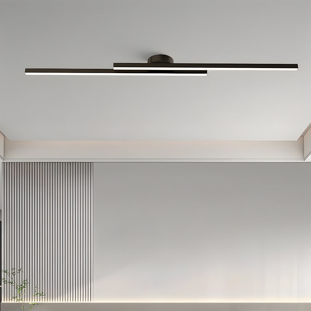 Modern Black Long Strip LED Ceiling Lights