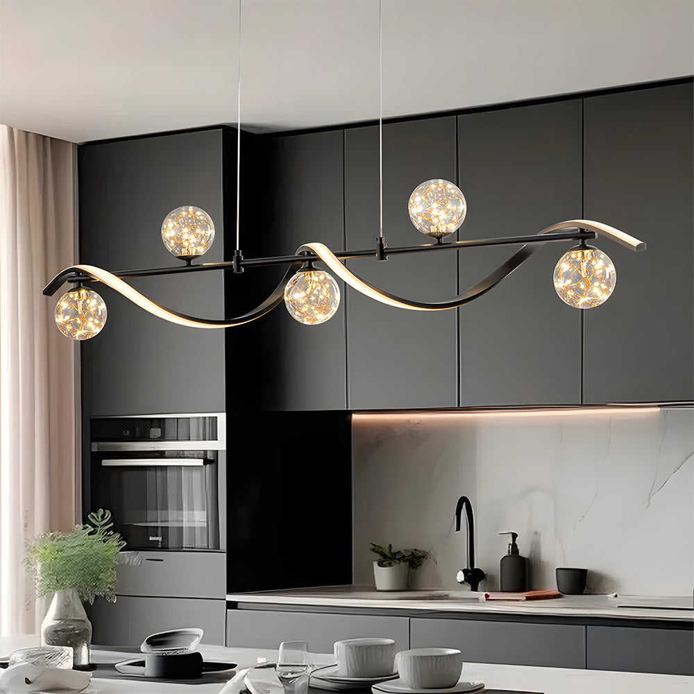 Modern Pendant Lights LED Linear Kitchen Island Lighting
