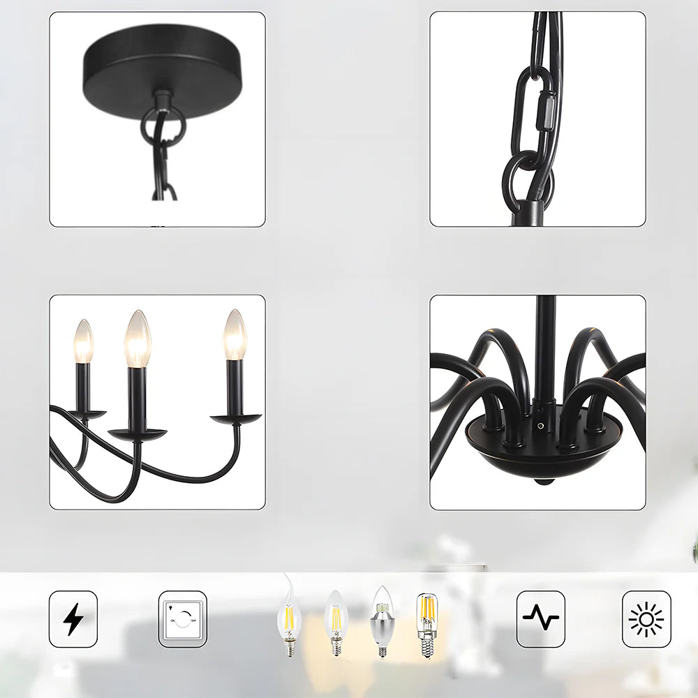 Simple Modern Iron Bedroom Pendant Lights