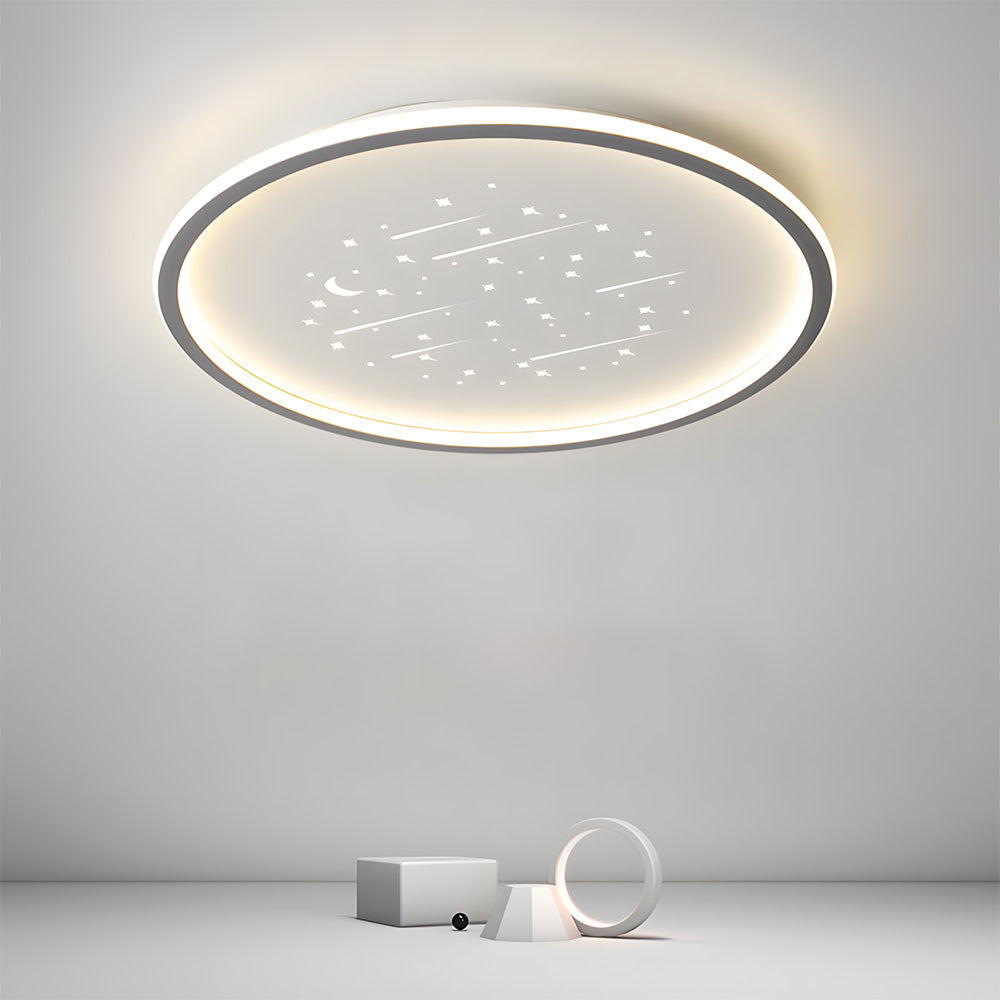 Starry Flush Iron Acrylic LED Ceiling Light for Bedroom