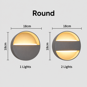 IP65 Aluminium Glass LED Outdoor Garden Wall Lights