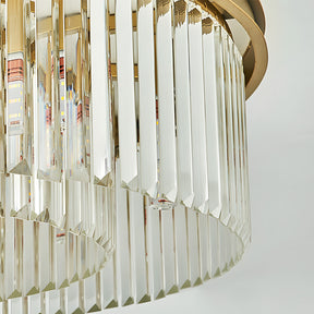 Modern Round Crystal Flush Mount Ceiling Light for Bedroom
