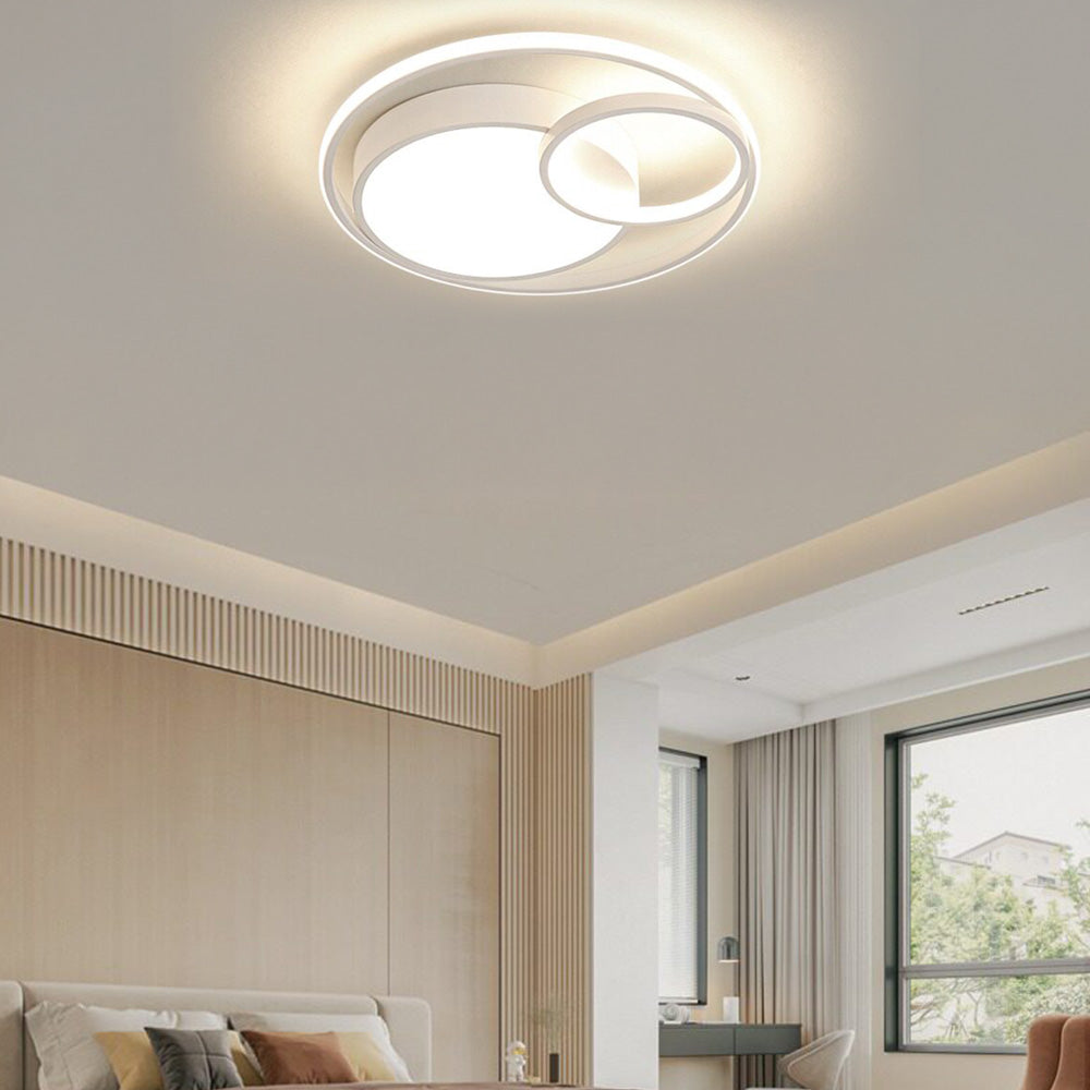 Modern Round LED Ceiling Lights Bedroom Art Decor