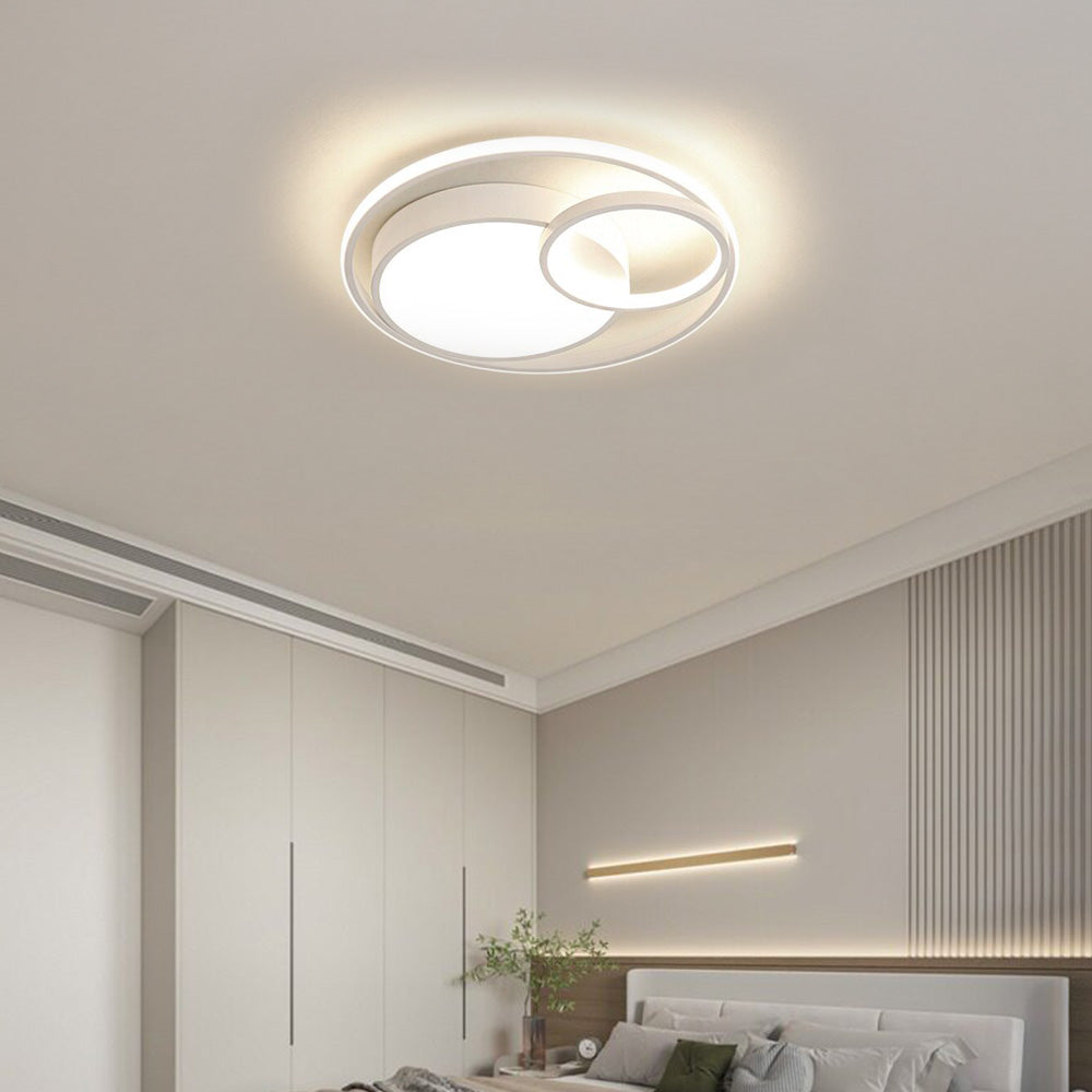 Modern Round LED Ceiling Lights Bedroom Art Decor