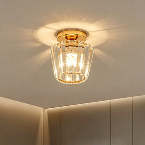 Modern Crystal Flush Mount Light Luxury Prism Ceiling Lamp for Hallway
