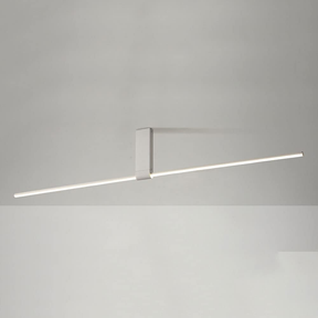 Modern Minimalist Aluminium LED Linear Semi Flush Mount Ceiling Light for Living Room Bedroom Hallway