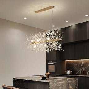 Nordic Luxury Crystal Dining Pendant Light for Kitchen Island