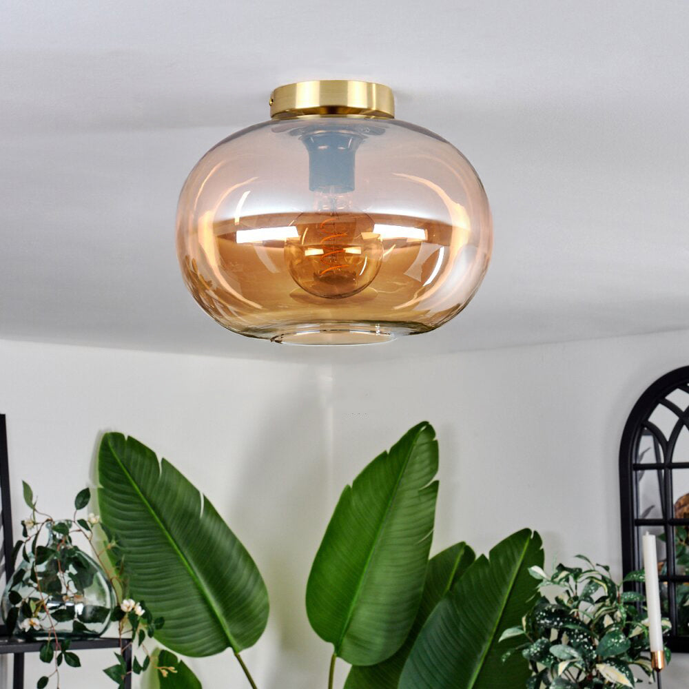 Vintage Glass Ceiling Lights For Living Room