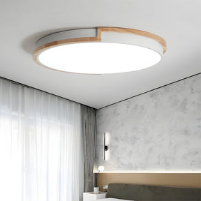 Contemporary Wood LED Flush Ceiling Lights For Bedroom