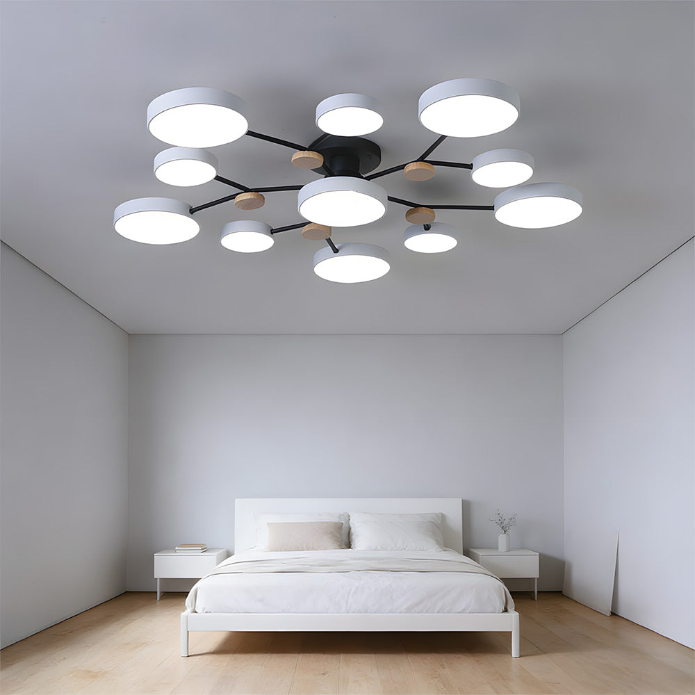 Modern Semi Flush LED Ceiling Lights for Bedroom Living Room