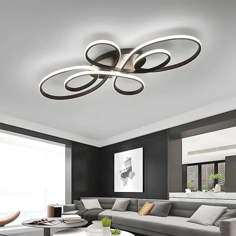 Modern Semi Flush Mount LED Ceiling Lights for Bedroom