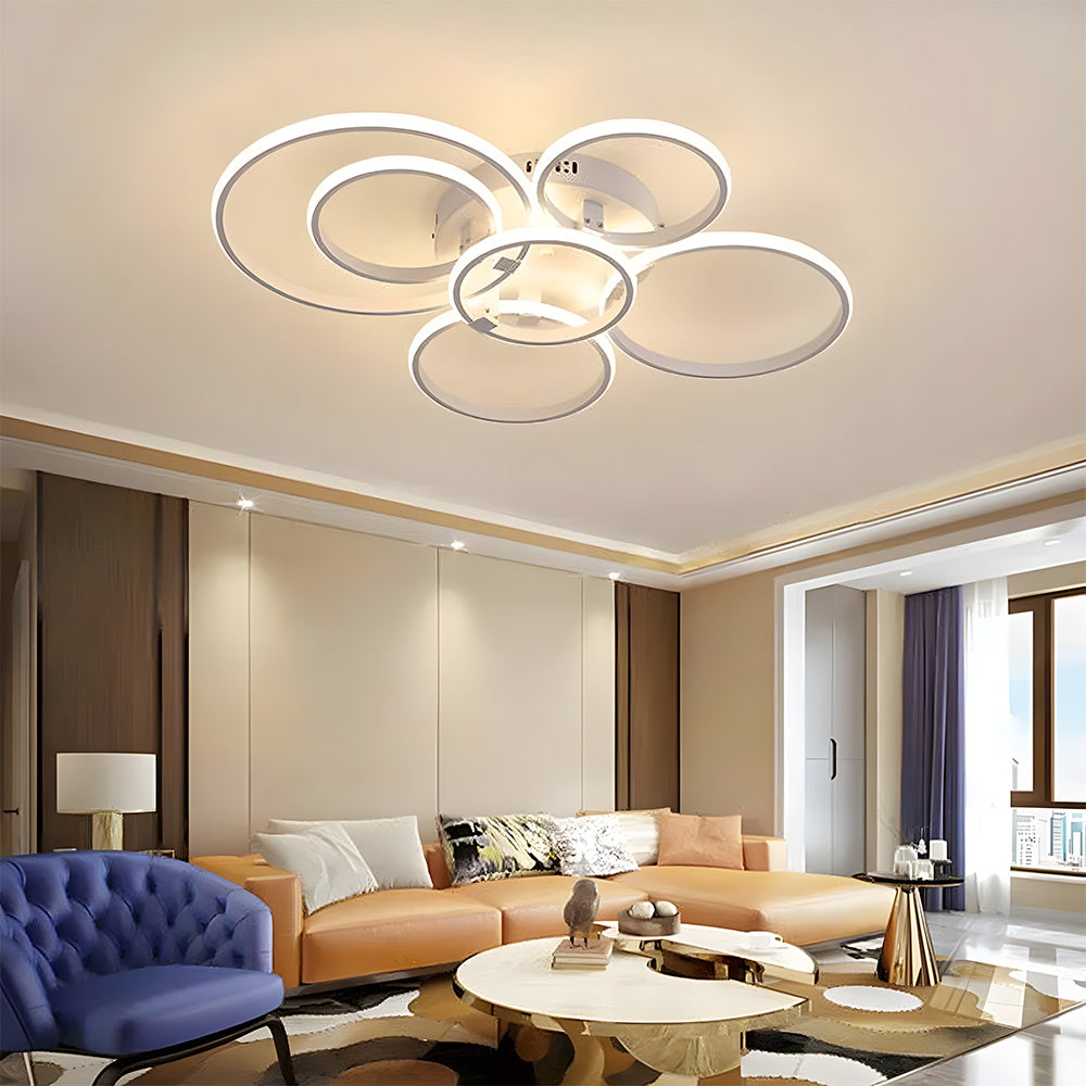 Unique Design Circle Rings Metal LED Ceiling Light