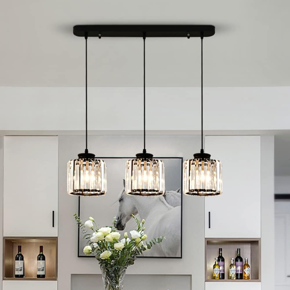 Simple Multi-Head Designer Crystal Kitchen Island Lamps