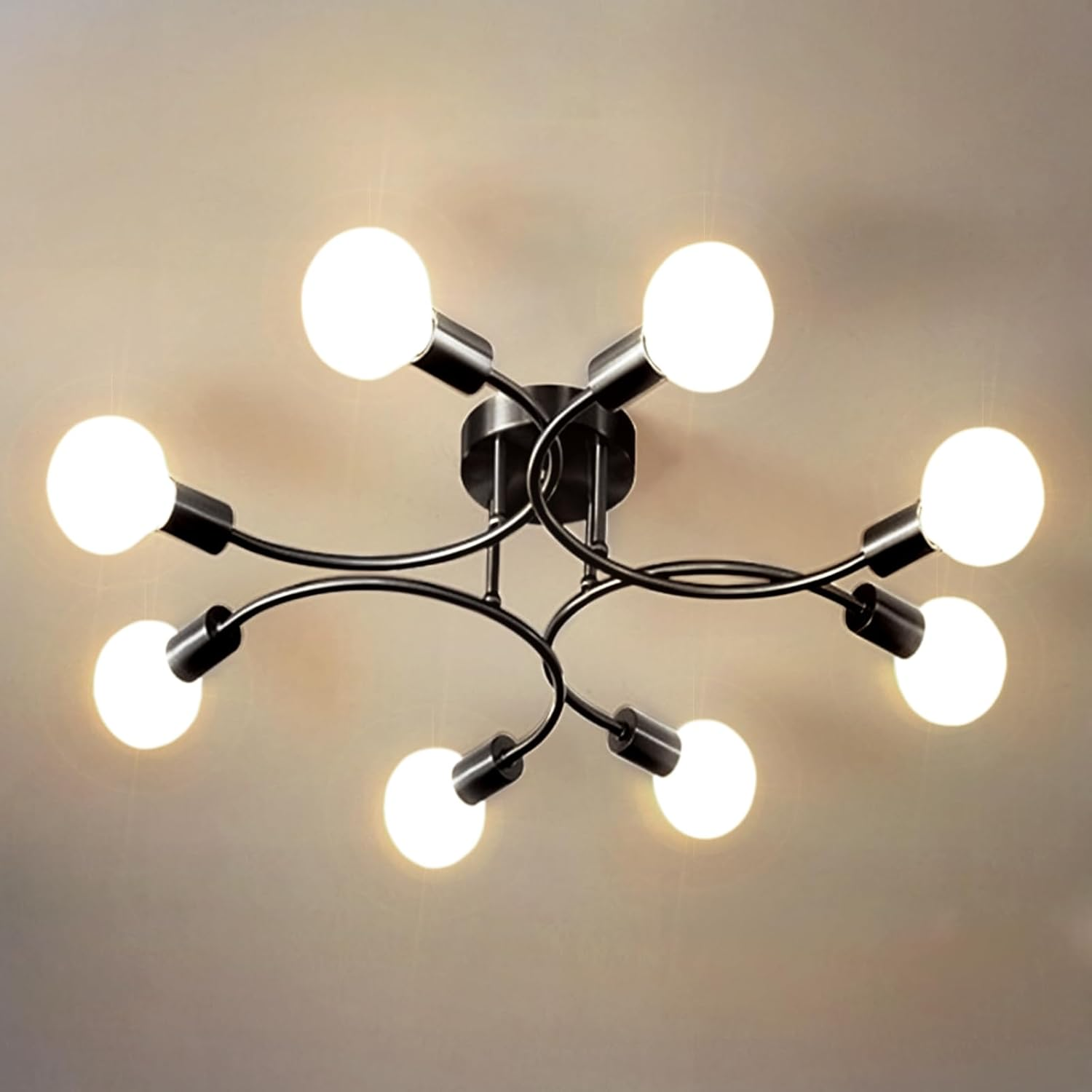 Creative Multi-Bulb Golden Bedroom Ceiling Light