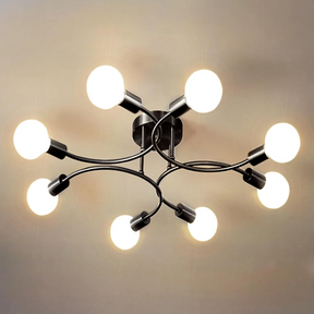 Creative Multi-Bulb Golden Bedroom Ceiling Light
