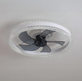 LED Dimmable 6-Speed Adjustable Reversible Ceiling Fan Light for Bedroom