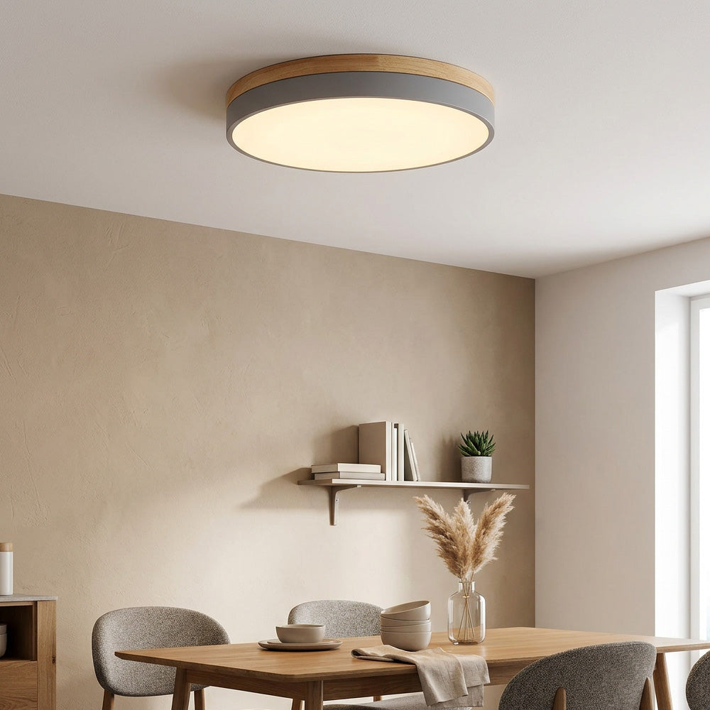 Aria Wood Flush Mount Ceiling Lamp