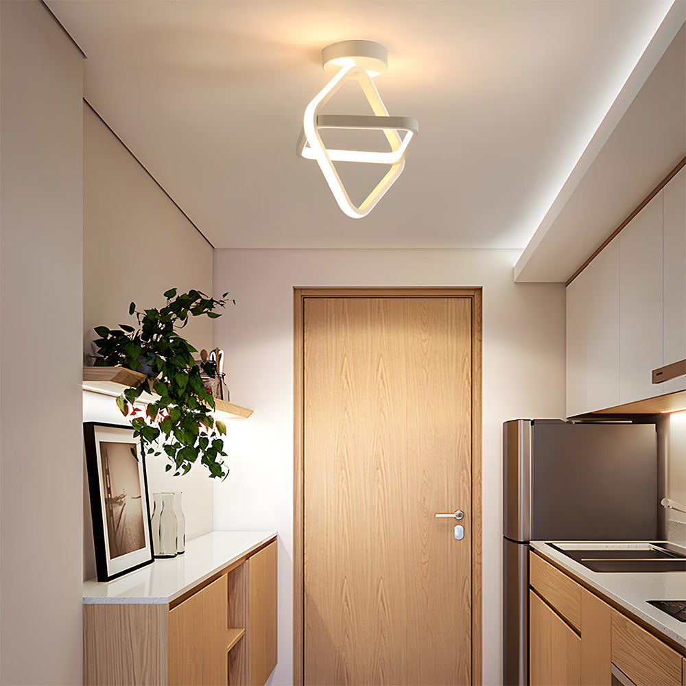 Nova Art Deco White LED Ceiling Lights