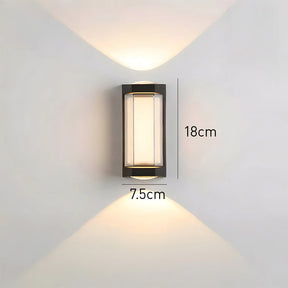 LED Waterproof Up and Down Black Outdoor Wall Lighting