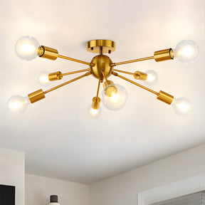 Semi Flush Sputnik Matte Ceiling Light for Dining Room Kitchen