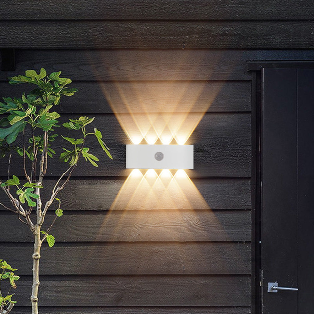 IP65 Modern Up and Down LED PIR Outdoor Wall Light