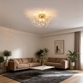 Crystal Flush Mount Chandelier Ceiling Light for Bedrooms, Kitchens, Islands, Corridor