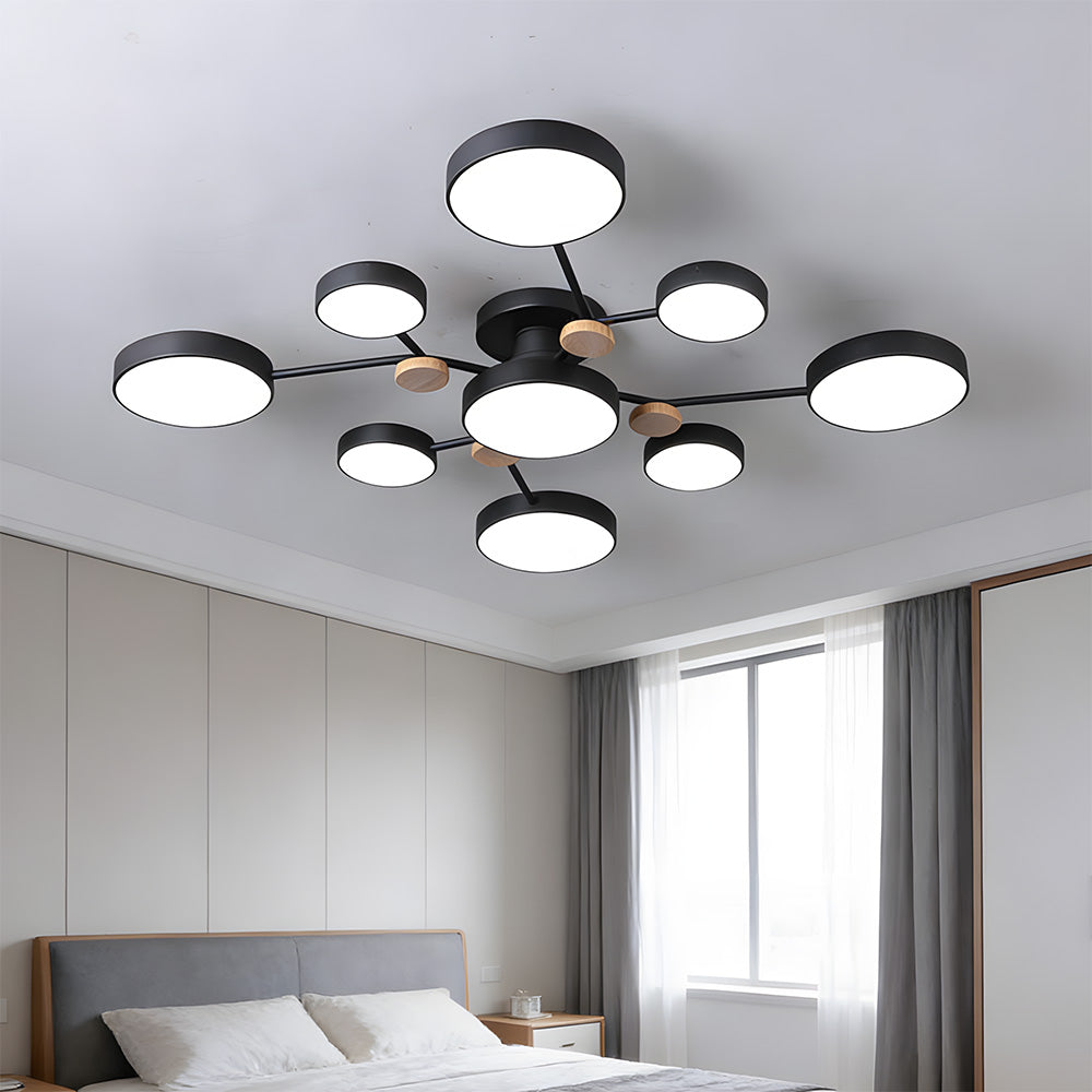 Modern Semi Flush LED Ceiling Lights for Bedroom Living Room
