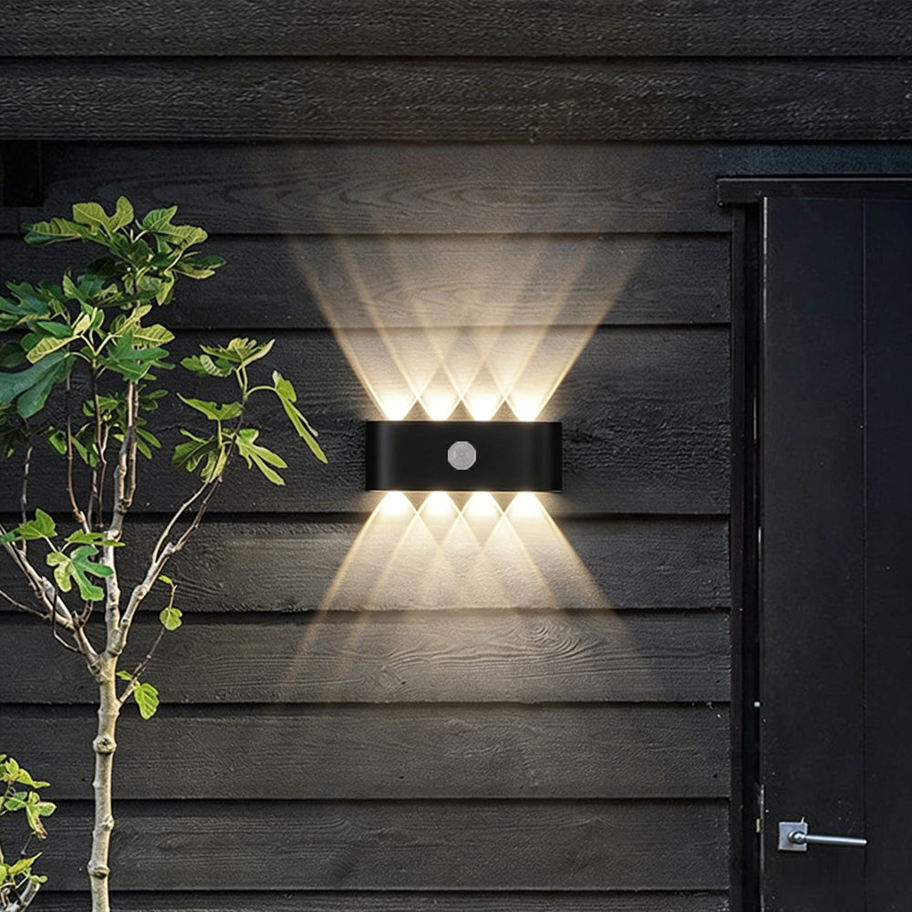 IP65 Modern Up and Down LED PIR Outdoor Wall Light