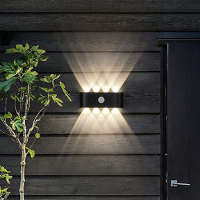IP65 Modern Up and Down LED PIR Outdoor Wall Light
