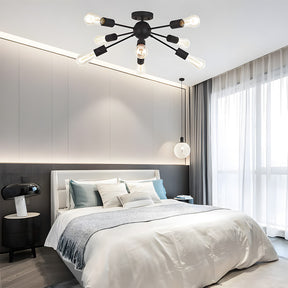 Semi Flush Sputnik Matte Ceiling Light for Dining Room Kitchen