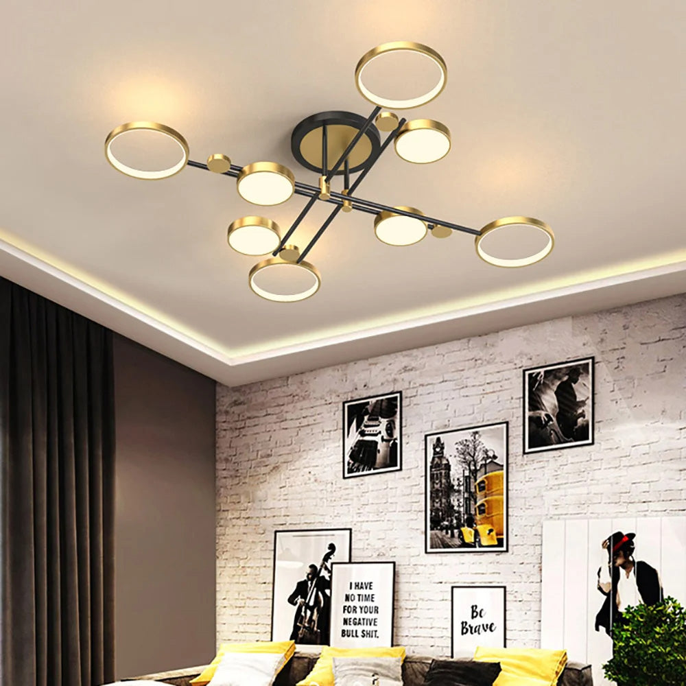 Minimalist Modern Creative Ring Ceiling Lights for Bedroom