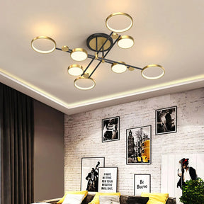 Minimalist Modern Creative Ring Ceiling Lights for Bedroom