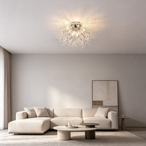 Crystal Flush Mount Chandelier Ceiling Light for Bedrooms, Kitchens, Islands, Corridor
