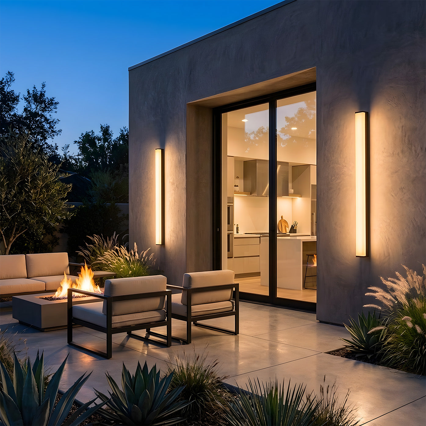 Linear Aluminium IP55 Waterproof LED Outdoor Wall Lights for Garden Patio
