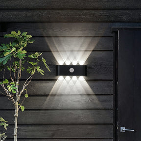 IP65 Modern Up and Down LED PIR Outdoor Wall Light