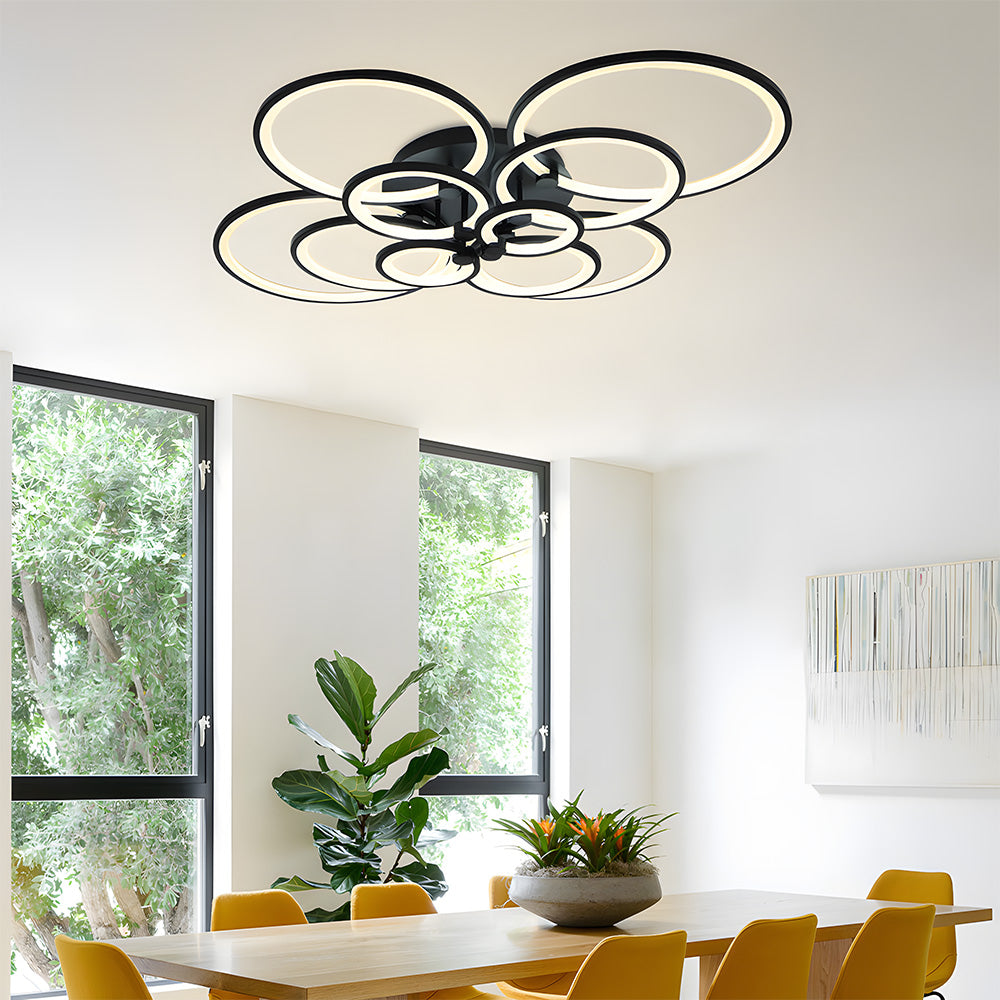 Unique Design Multi-circle LED Living Room Ceiling Light