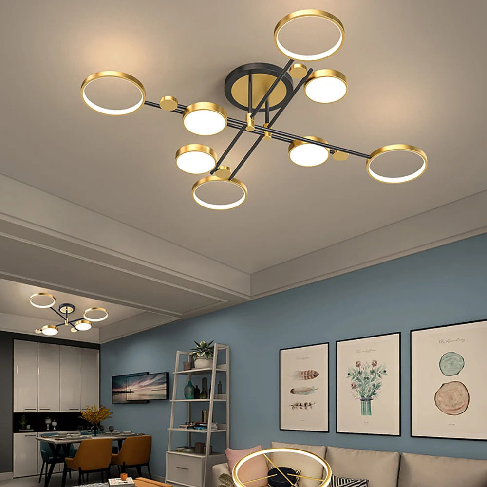 Minimalist Modern Creative Ring Ceiling Lights for Bedroom