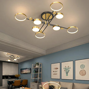 Minimalist Modern Creative Ring Ceiling Lights for Bedroom