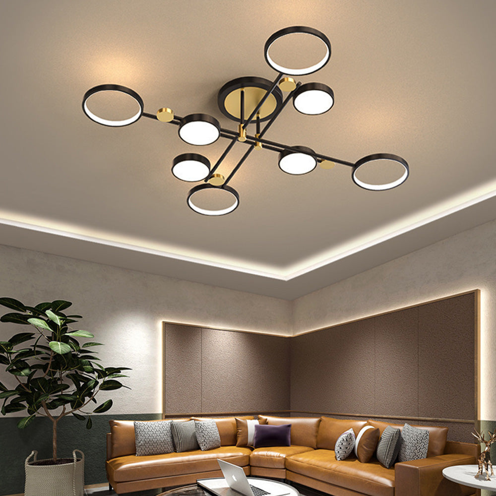 Minimalist Modern Creative Ring Ceiling Lights for Bedroom