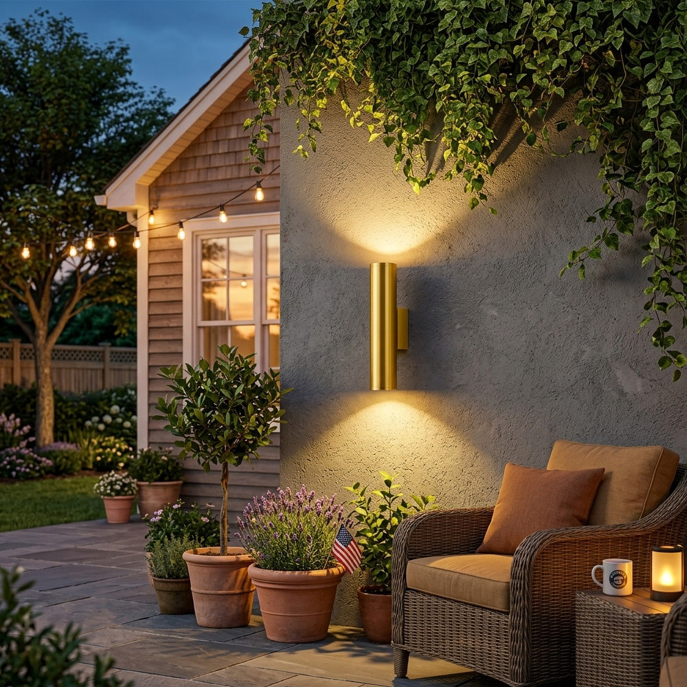Atlas Dual Beam Outdoor Wall Light