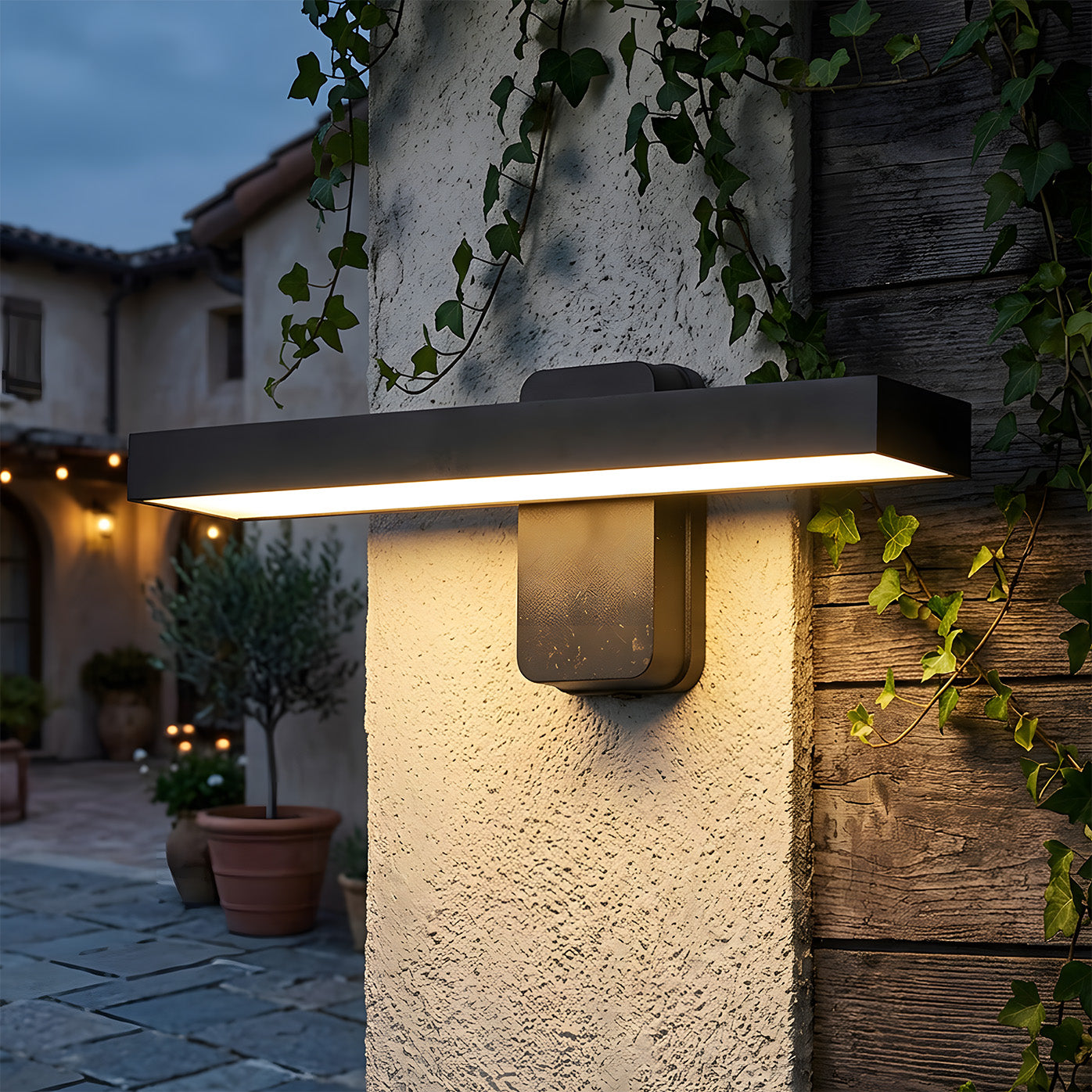 Stylish LED IP65 Motion Sensor Aluminium Porch Wall Lights