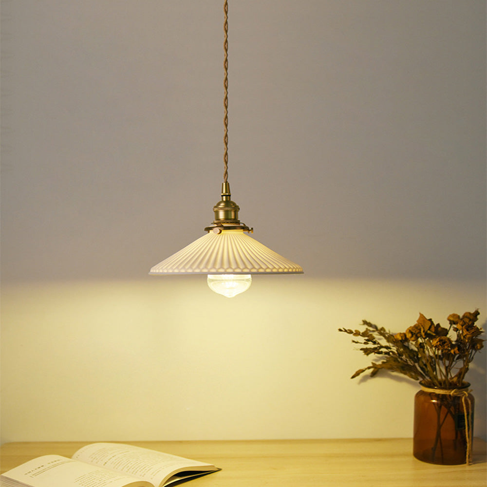 Minimalist White Ceramics Pendant Light