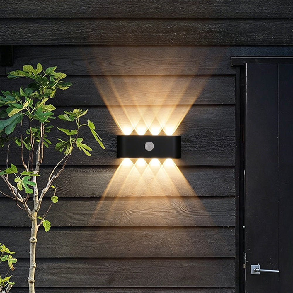 IP65 Modern Up and Down LED PIR Outdoor Wall Light